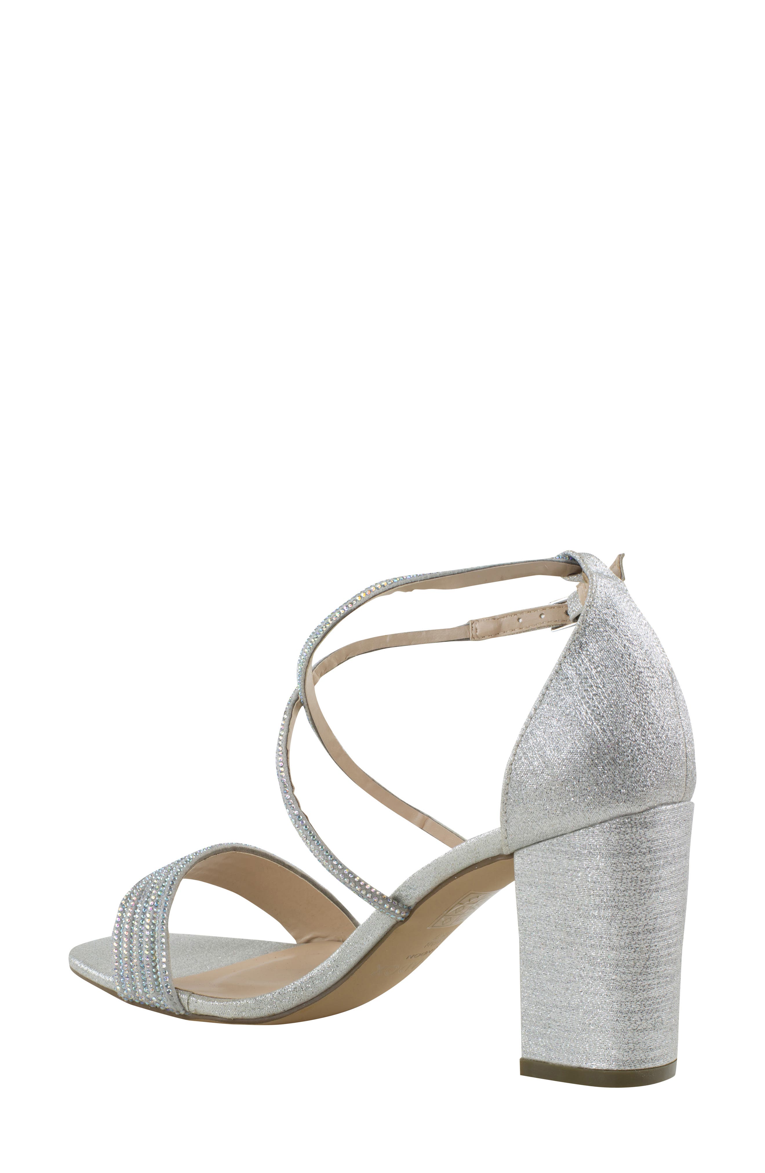 Mackenzie Embellished Sandal, Alternate, color, SILVER