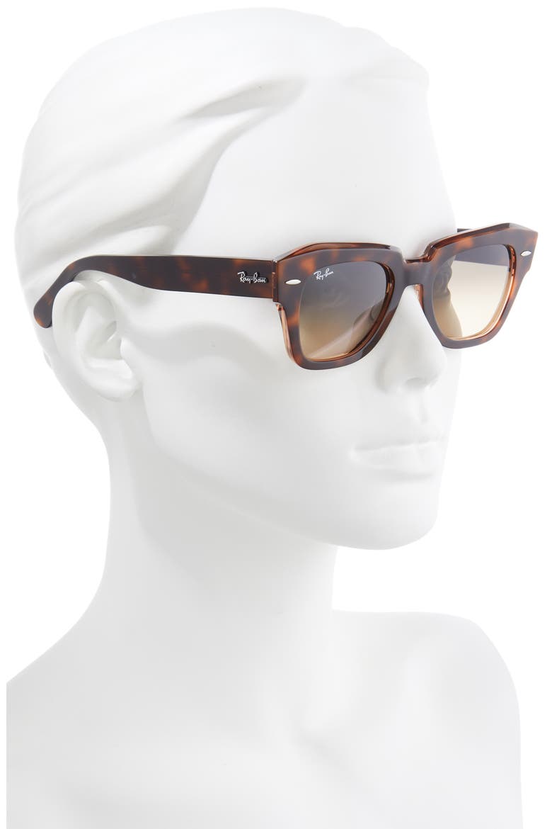 State Street 49mm Small Square Sunglasses, Alternate, color, HAVANA ON PINK / BROWN VINTAGE