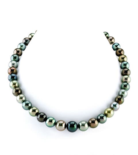 8-10mm Tahitian South Sea Multicolor Pearl Necklace - Premier AAAA Quality
