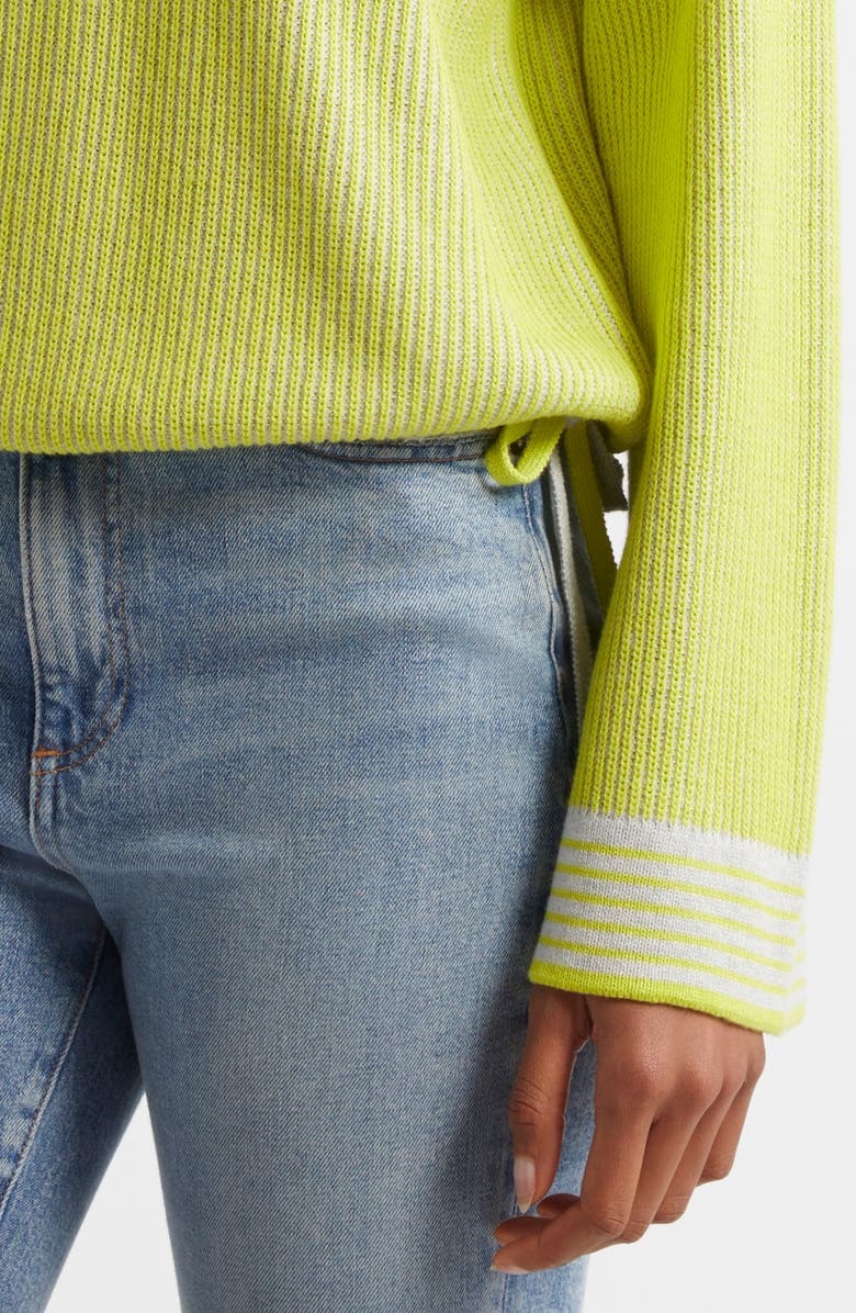 MARGARET O'LEARY Cotton & Cashmere Drawstring Waist Sweater, Alternate, color, 