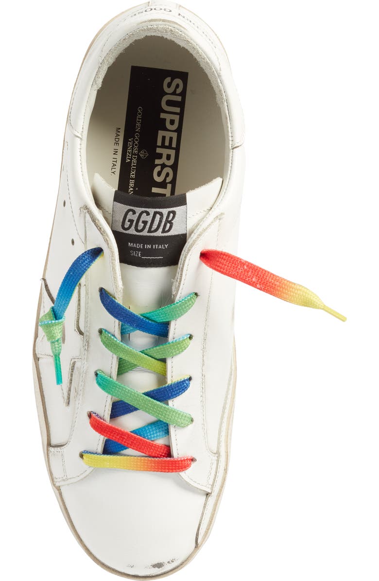 Golden Goose Superstar Rainbow Low-Top Sneaker, Alternate, color,