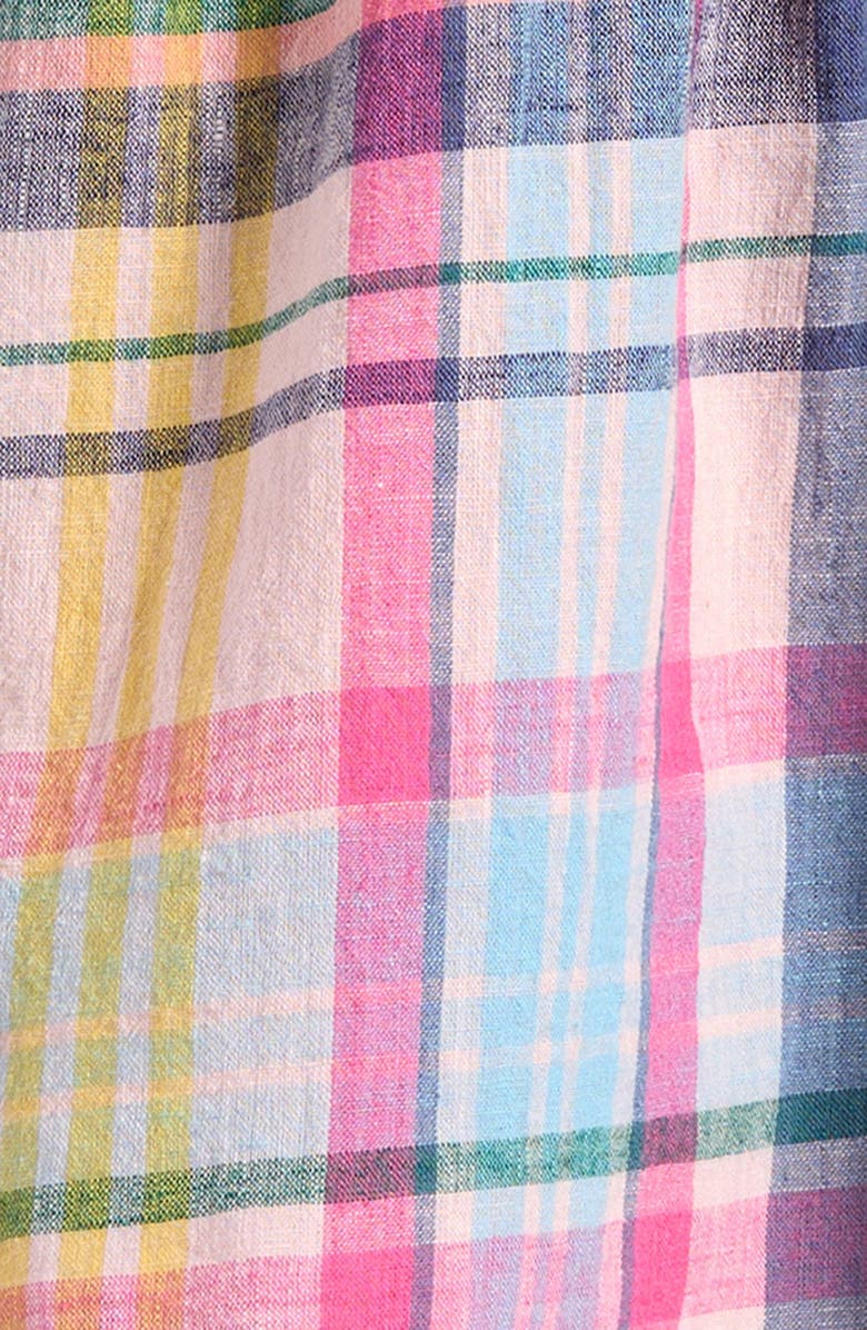 Mini Boden Floaty Shirred Dress & Bloomers Set, Alternate, color, Madras Check