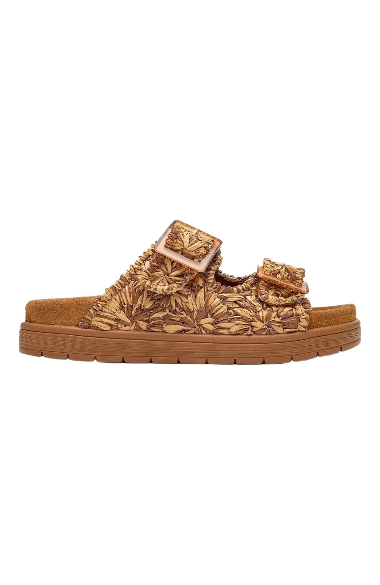 Forever & Always Shoes Milana Leather Double-Strap Sandal, Alternate, color, Cognac Leather