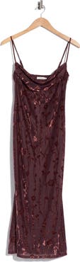Lush Square Neck Mermaid Midi Dress