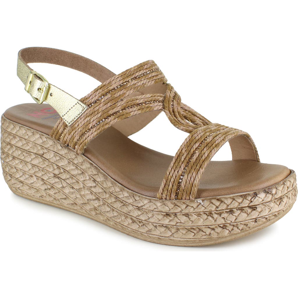 National Comfort Tarragon Crystal Embellished Platform Wedge In Platinum Leather