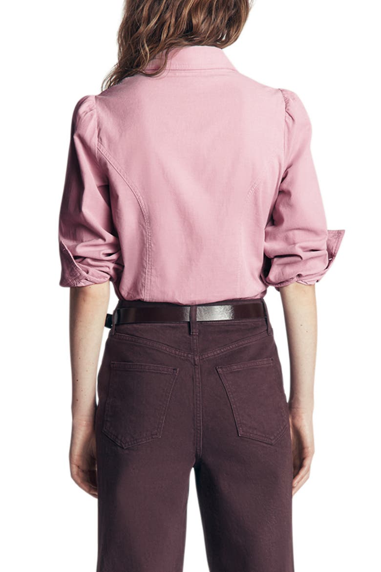 Sky Corduroy Puff Shoulder Shirt, Alternate, color, VIOLET ICE