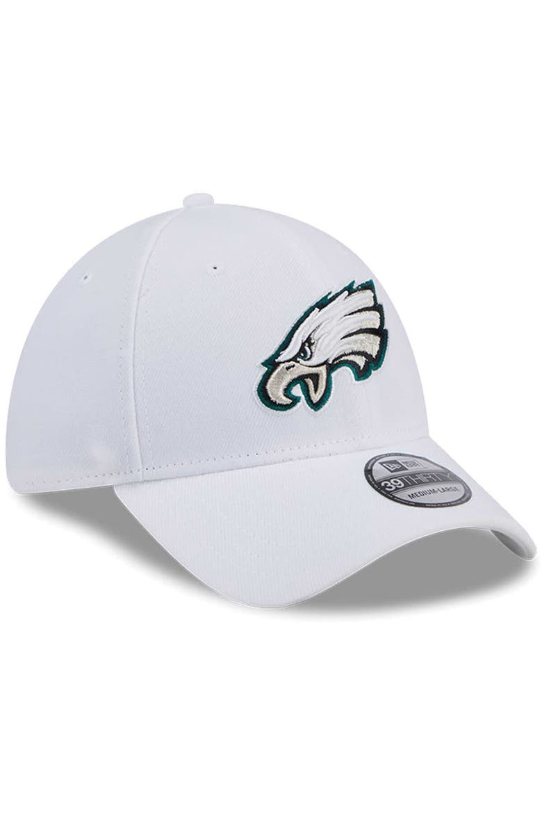 Men's New Era White Philadelphia Eagles Main 39THIRTY Flex Hat, Alternate, color, White