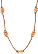 Madewell Long Beaded Silk Necklace