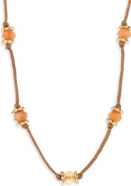 Madewell Long Beaded Silk Necklace