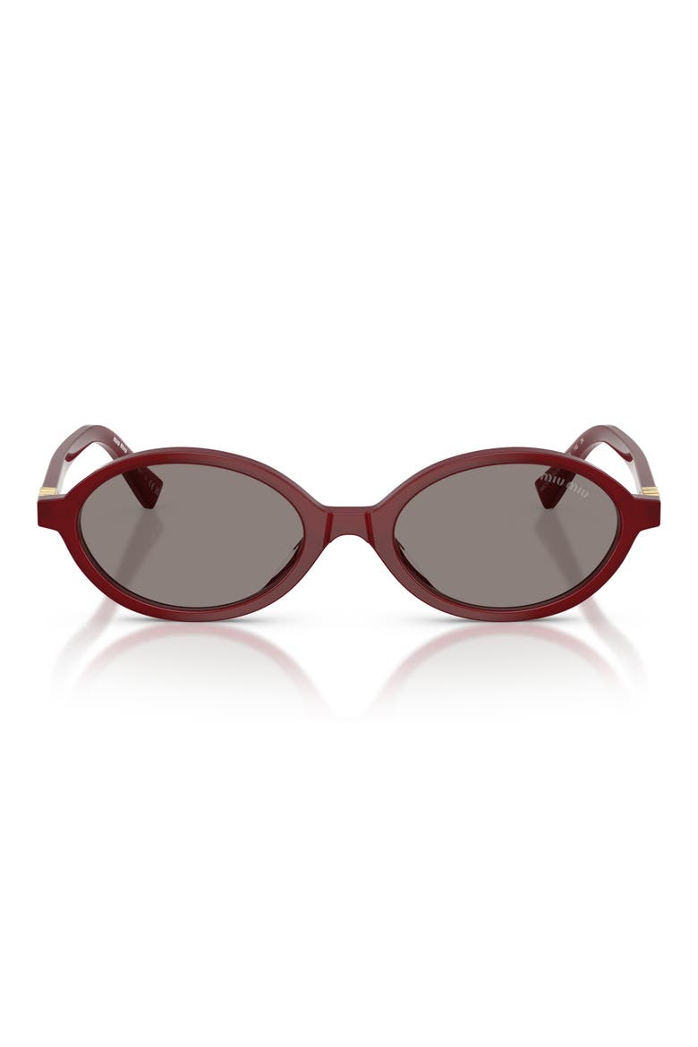 50mm Oval Sunglasses, Main, color, OPAL BURGUNDY / DARK GREY