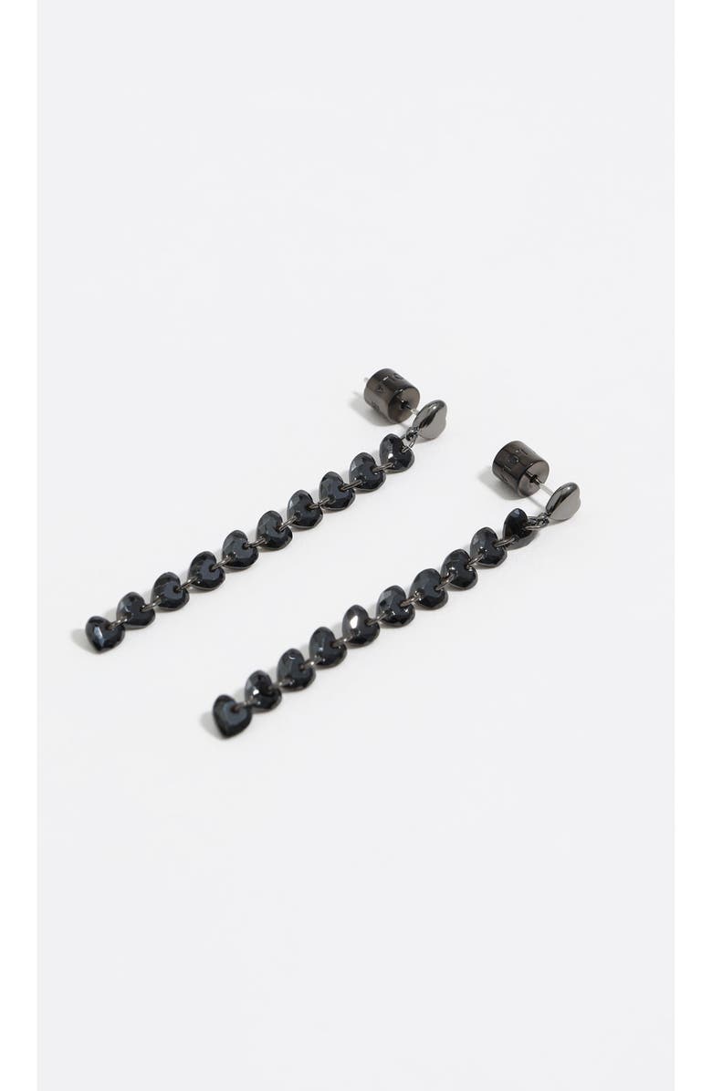 Bimba y Lola Heart Earrings, Alternate, color, Black