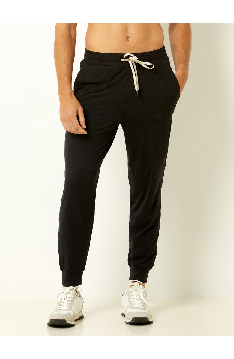 Single Stitch Everyday Drawstring Jogger, Main, color, Heather Black