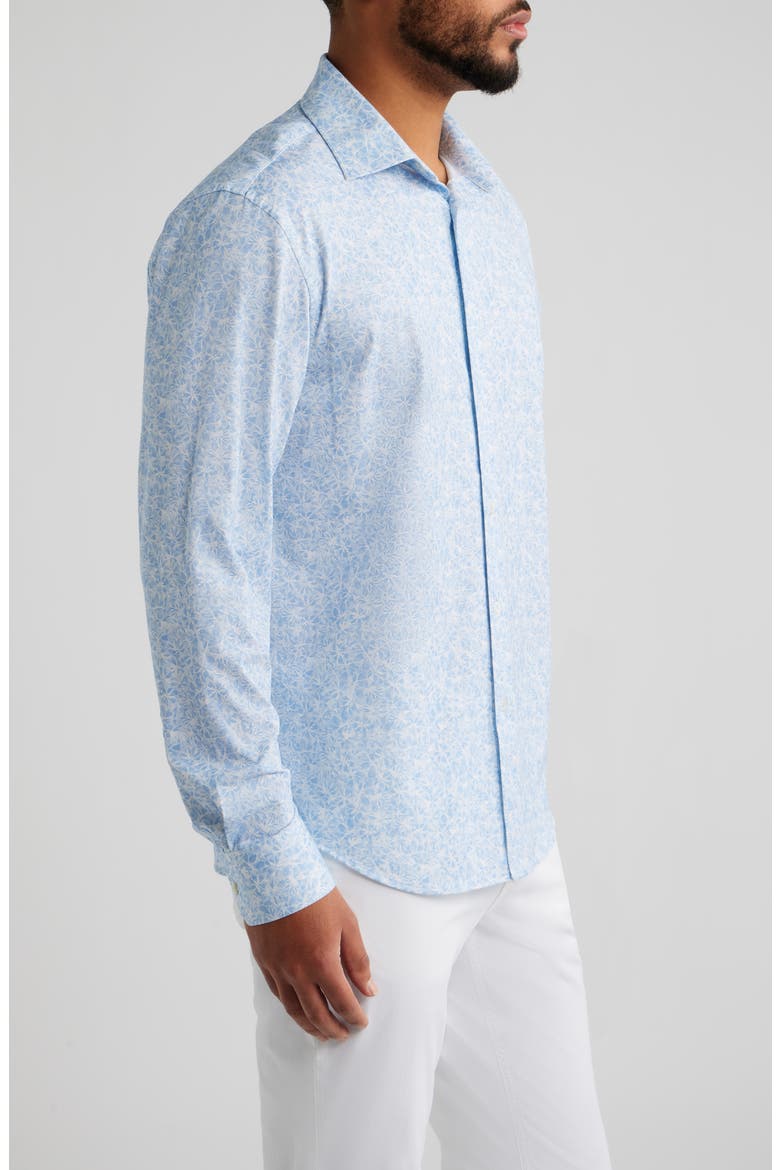 James OoohCotton® Floral Button-Up Shirt, Alternate, color, AIR BLUE
