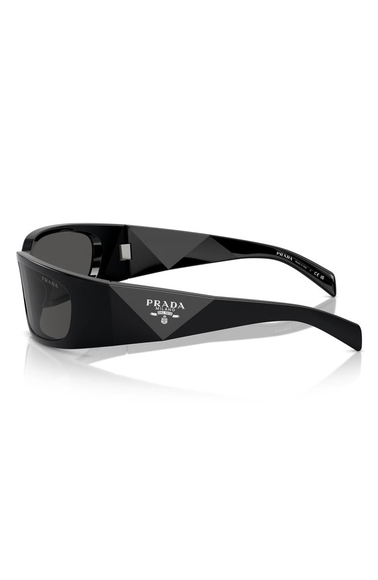 Prada 60mm Butterfly Polarized Sunglasses, Alternate, color, Black