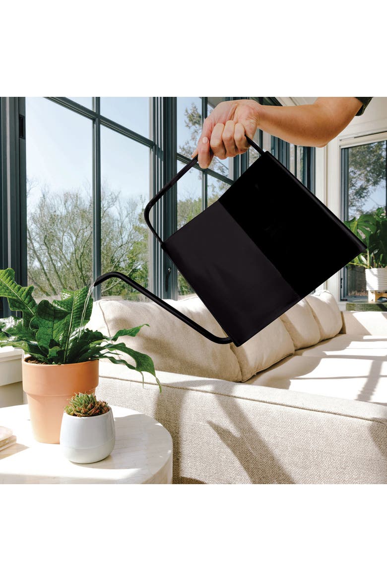 Metal Watering Can, Alternate, color, Matte Black