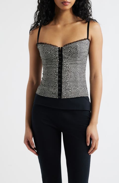 The Caroline Leopard Corset Top