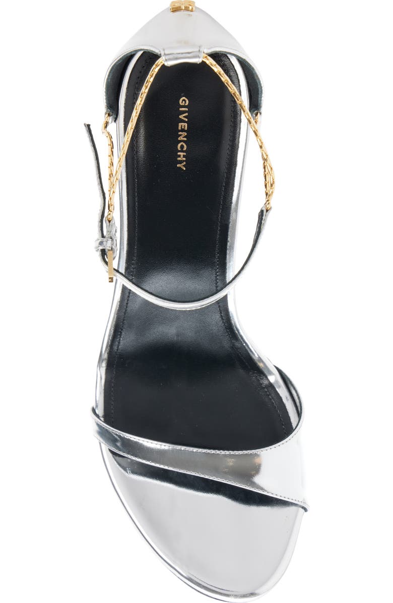 Givenchy 4G Liquid Logo Sandal, Alternate, color, Silvery/ Golden