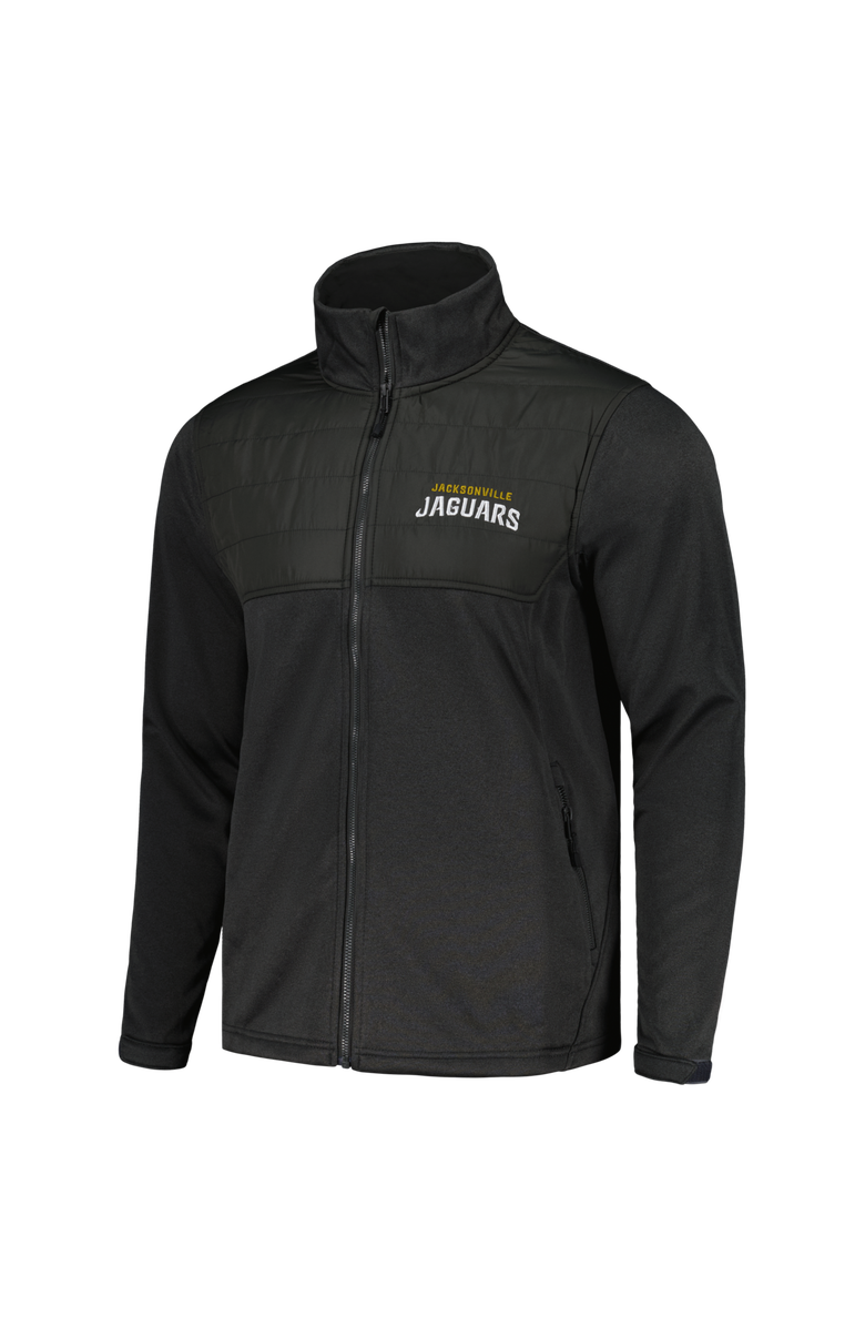 DUNBROOKE Men's Dunbrooke Heather Black Jacksonville Jaguars Explorer Tech Full-Zip Jacket, Alternate, color, 