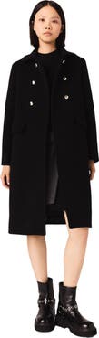 maje Long wool blend coat