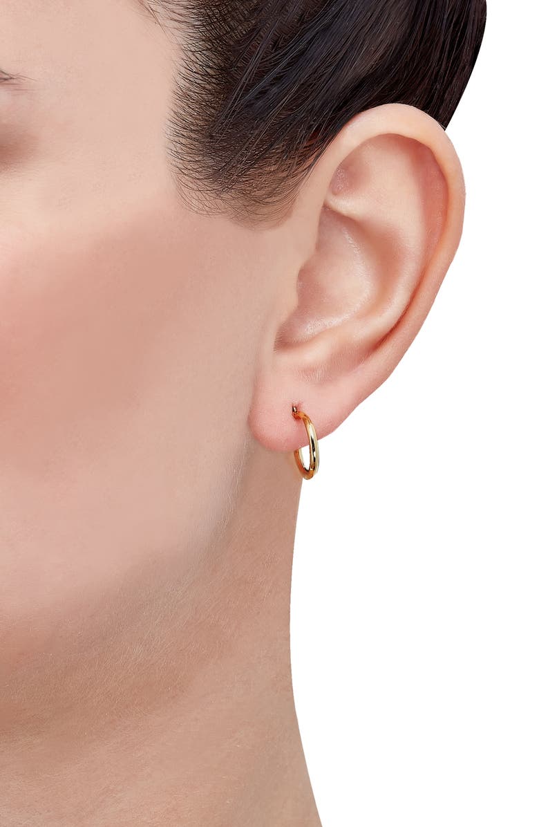 Frankie & Zoe Knife Edge Hoop Earrings, Alternate, color, Yellow Gold