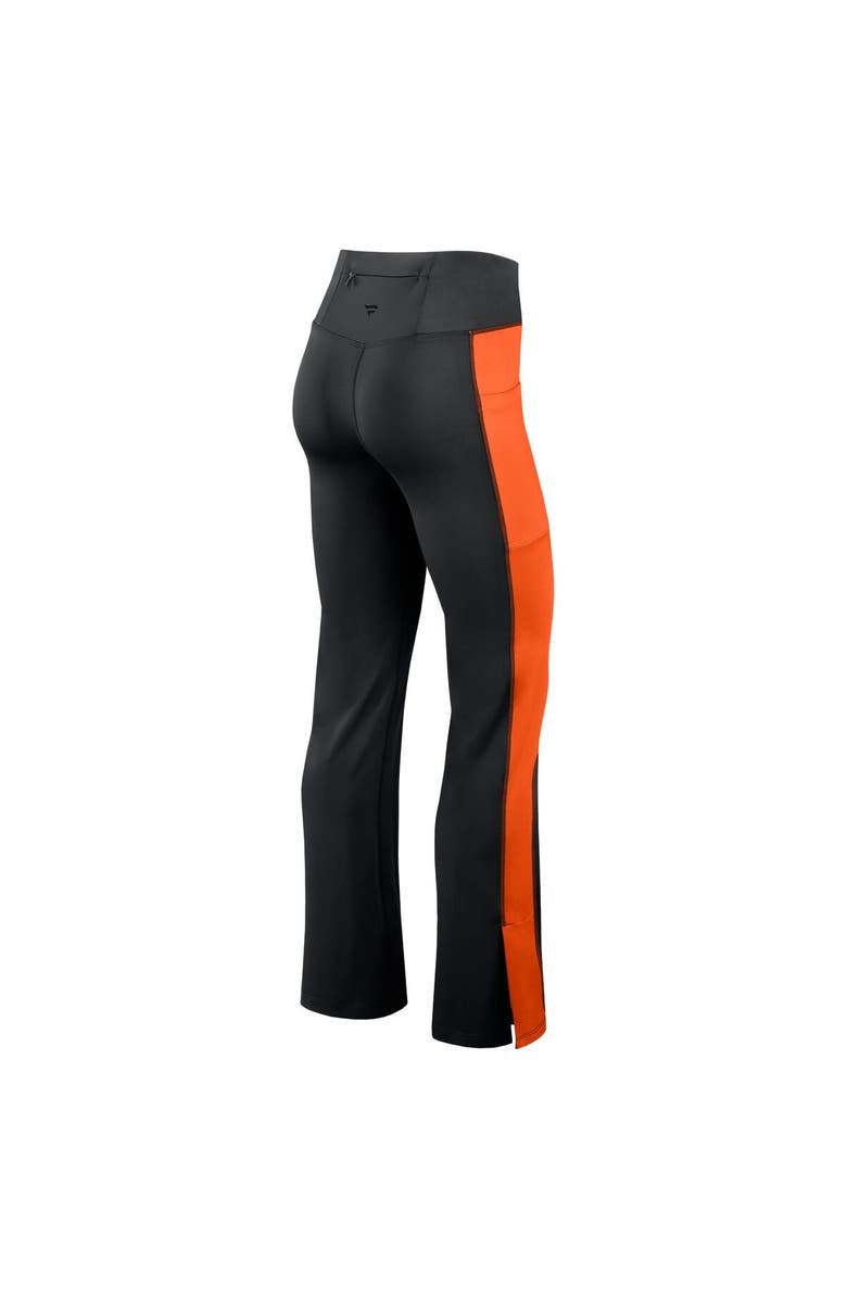 Fanatics Signature Women's Fanatics Signature Black Cincinnati Bengals Studio Fitted Flared Leggings, Alternate, color,
