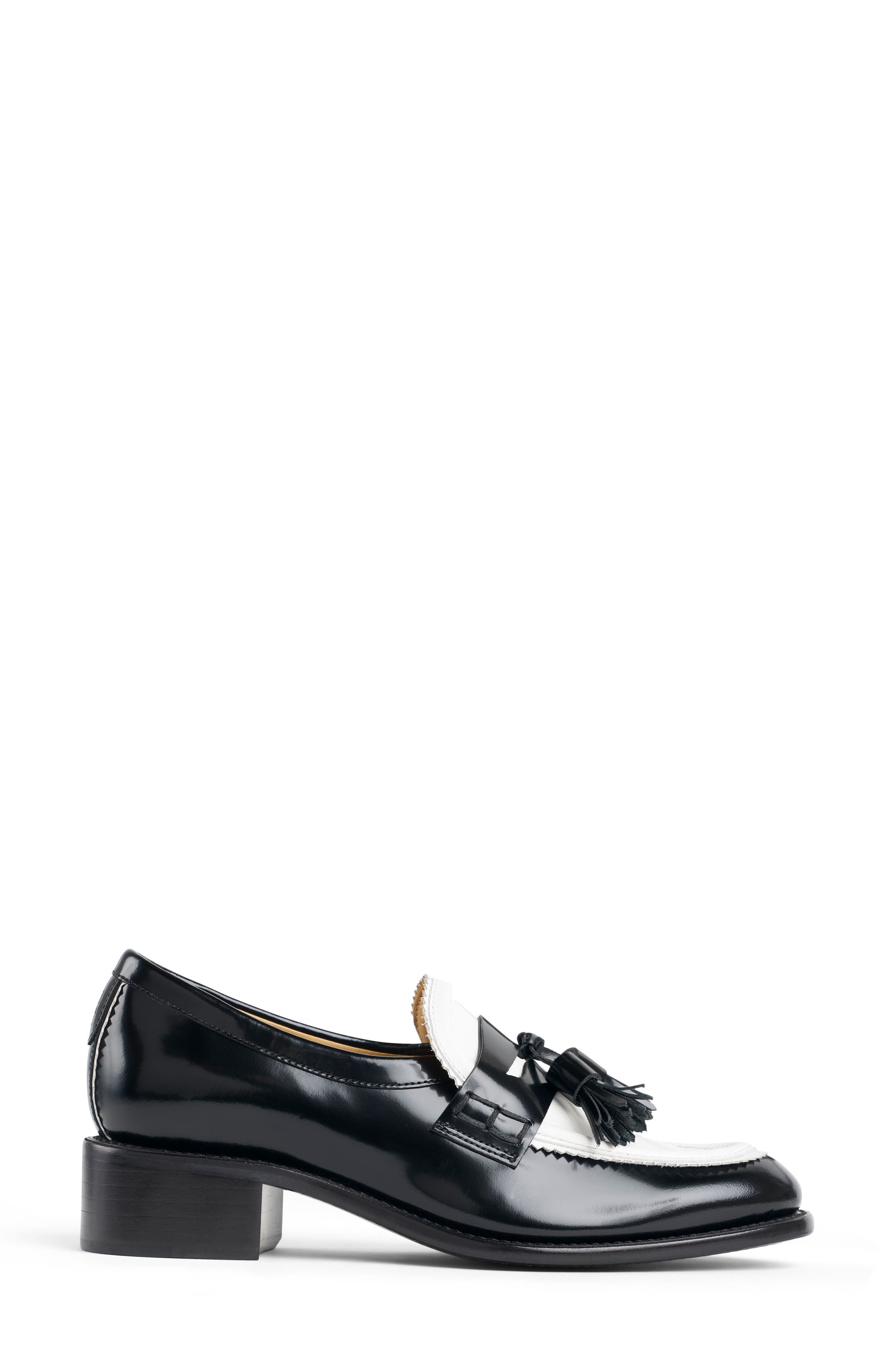 Miss Tenley Loafer, Alternate, color, BLACK N WHITE