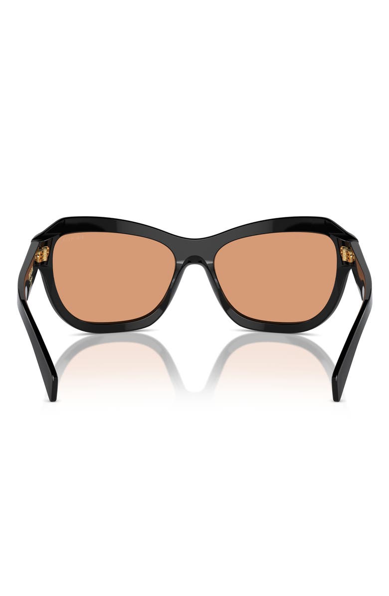 Prada 63mm Oversize Butterfly Sunglasses, Alternate, color, Black