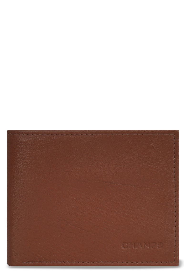 Onyx Leather RFID Bifold Wallet, Main, color, BROWN