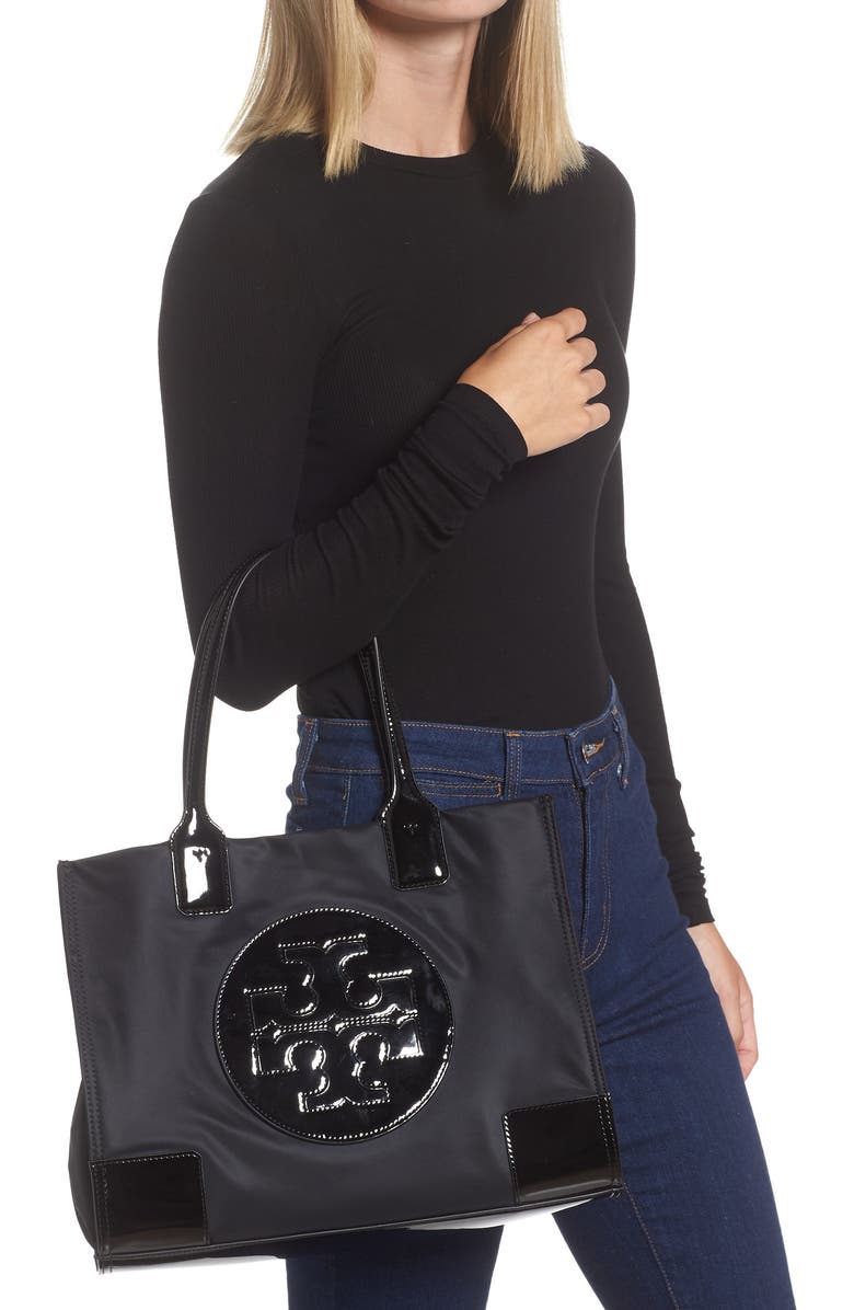 Tory Burch Small Ella Patent Tote Bag, Alternate, color,