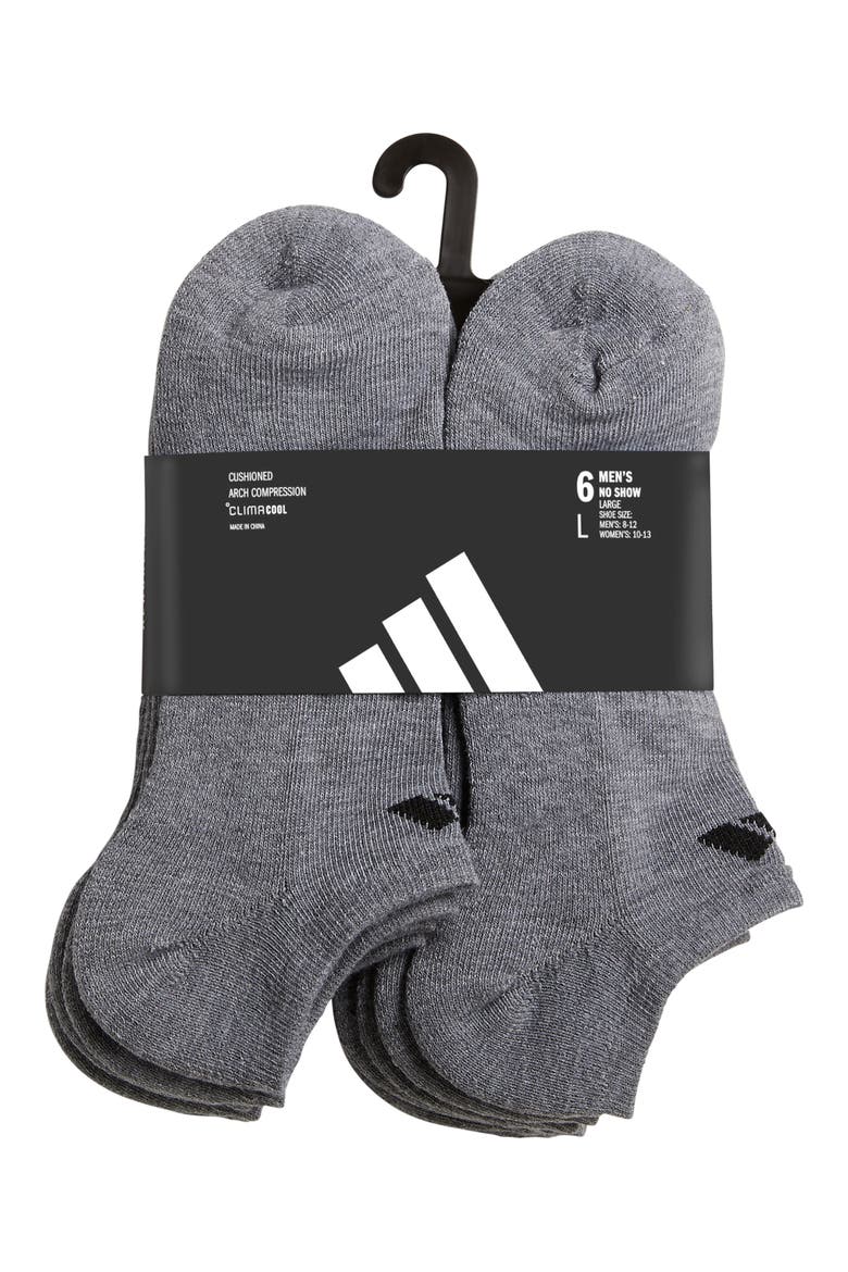 6-Pack AEROREADY Cushioned Athletic Socks, Alternate, color, GREY
