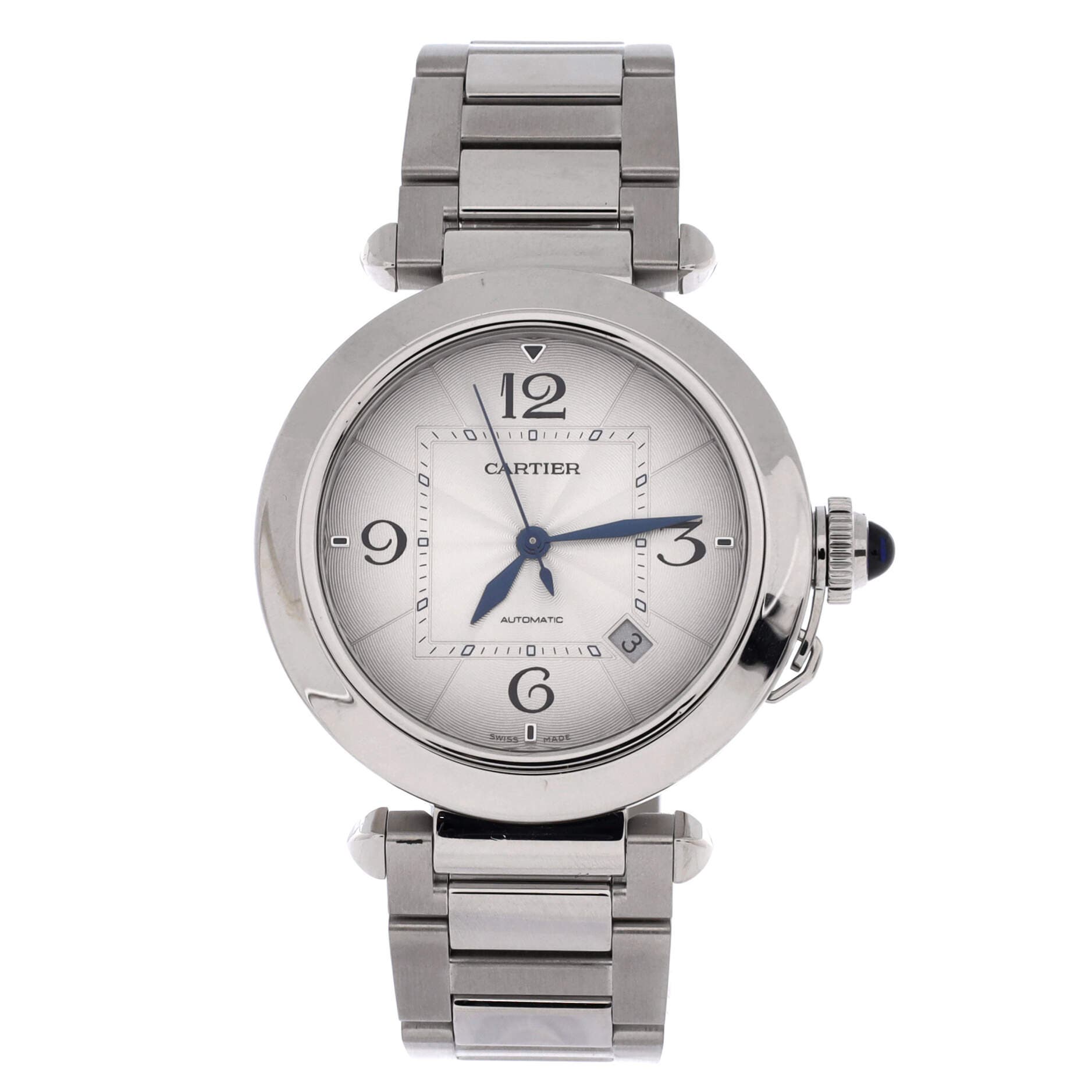 Pasha de Cartier Automatic Watch Stainless Steel 41, Main, color, Metallic Silver