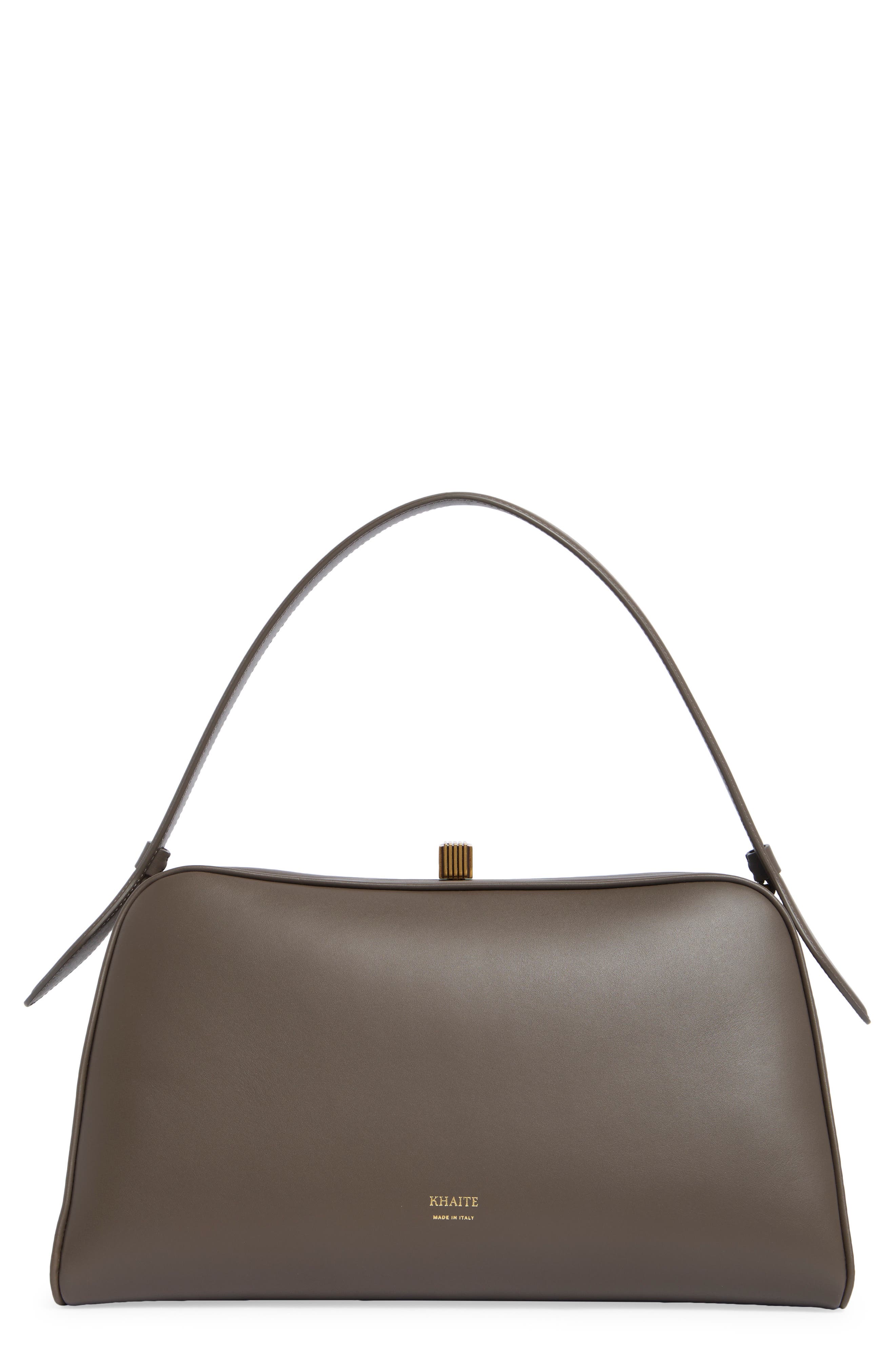Cate Leather Top Handle Bag, Main, color, ELEPHANT