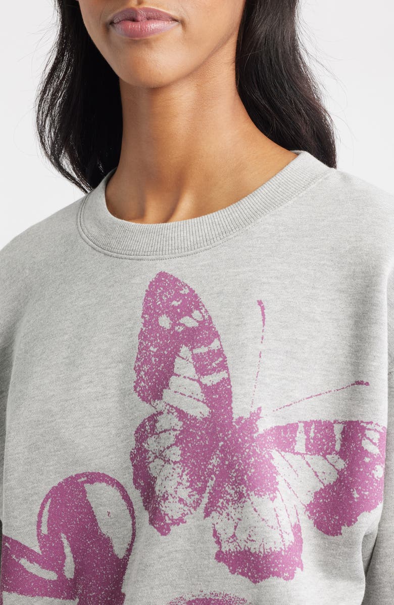 GOLDEN HOUR Eight Ball Collage Graphic Sweatshirt, Alternate, color, Heather Grey