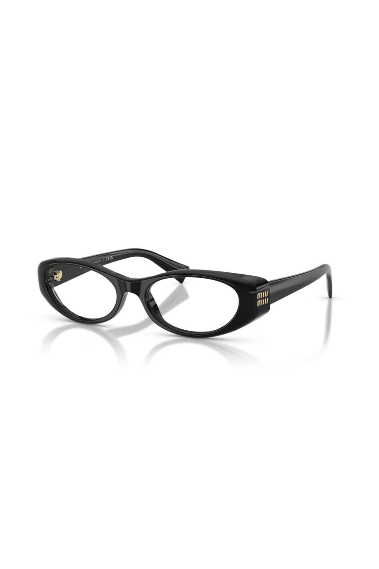55mm Oval optical glasses, Main, color, Black