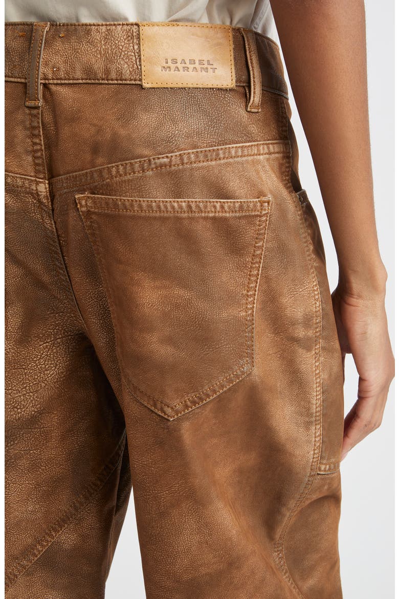 Kelvina Faux Leather Pants, Alternate, color, TABACCO