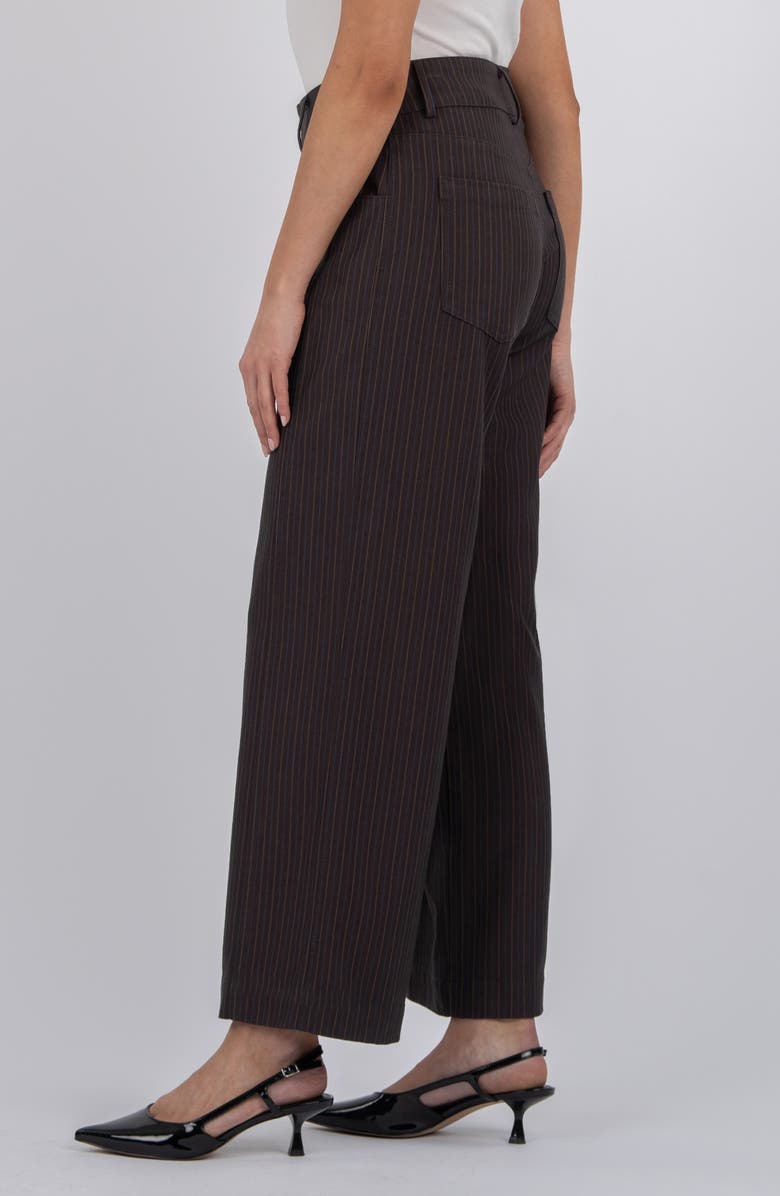 KUT from the Kloth High Rise Crop Wide Leg Pants, Alternate, color, Chocolate