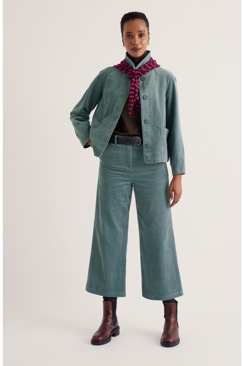 Asphodel Crop Wide Leg Corduroy Pants, Alternate, color, LICHEN