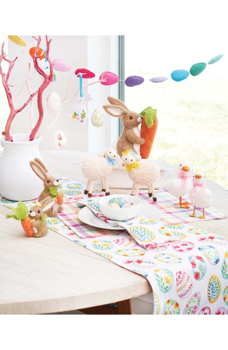 C&F Home Colorful Easter Egg Charm & Plaid Spring Placemats Set of 6 Springtime, 14" x 20", Alternate, color, Green