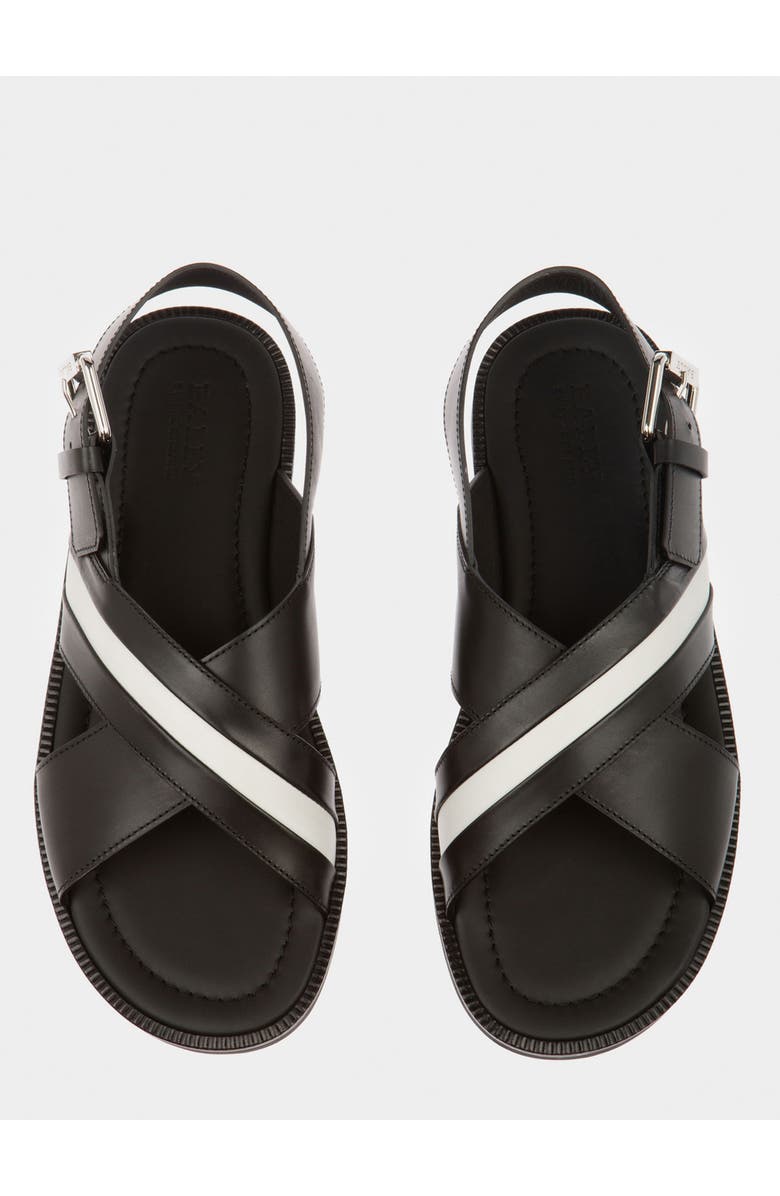 Bally Jamilo Leather Sandals, Alternate, color, Black