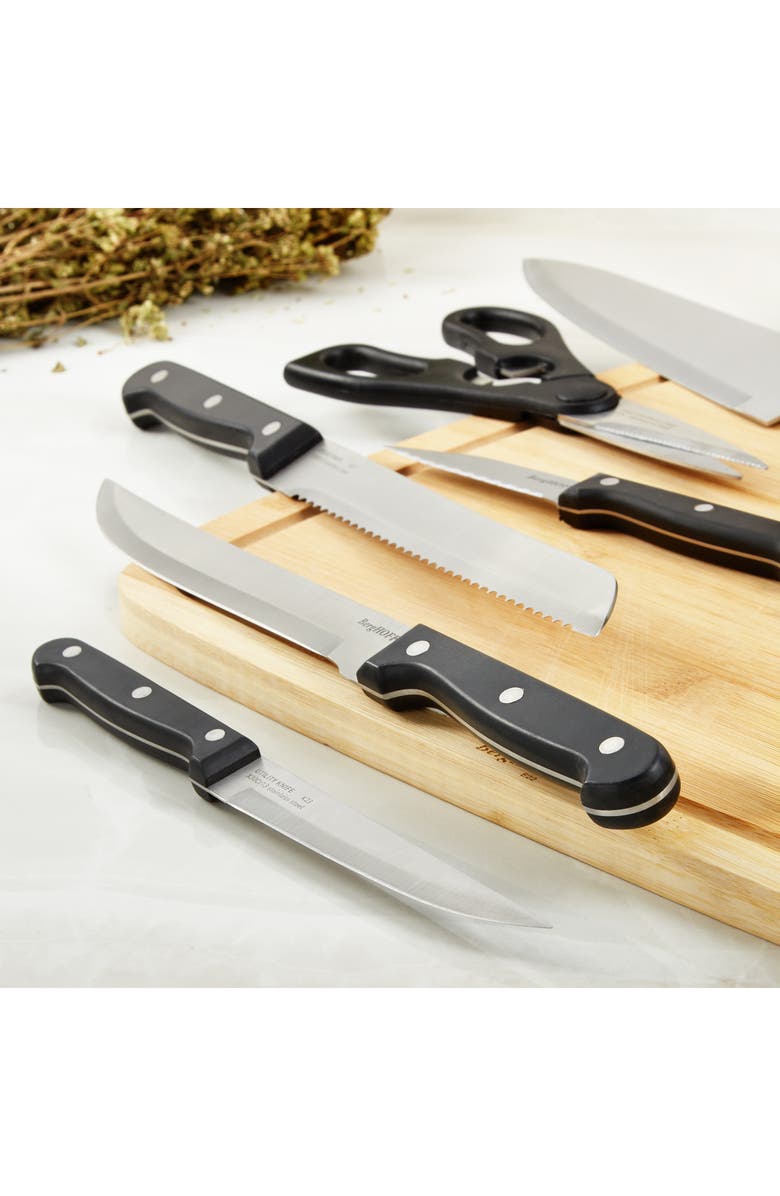 BergHOFF Dina Pica 7-Piece Knife Block, Alternate, color, Black