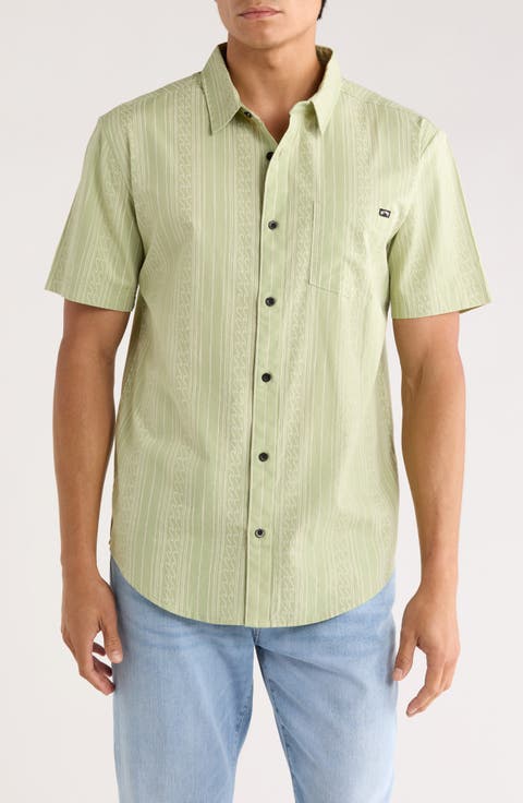 Low Tide Short Sleeve Cotton Button-Up Shirt