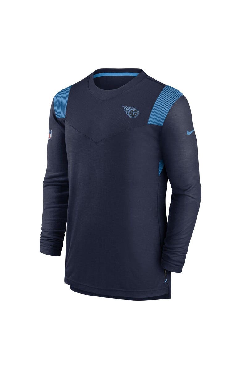 Nike Men's Nike Navy Tennessee Titans Sideline Tonal Logo Performance Player Long Sleeve T-Shirt, Alternate, color, Navy