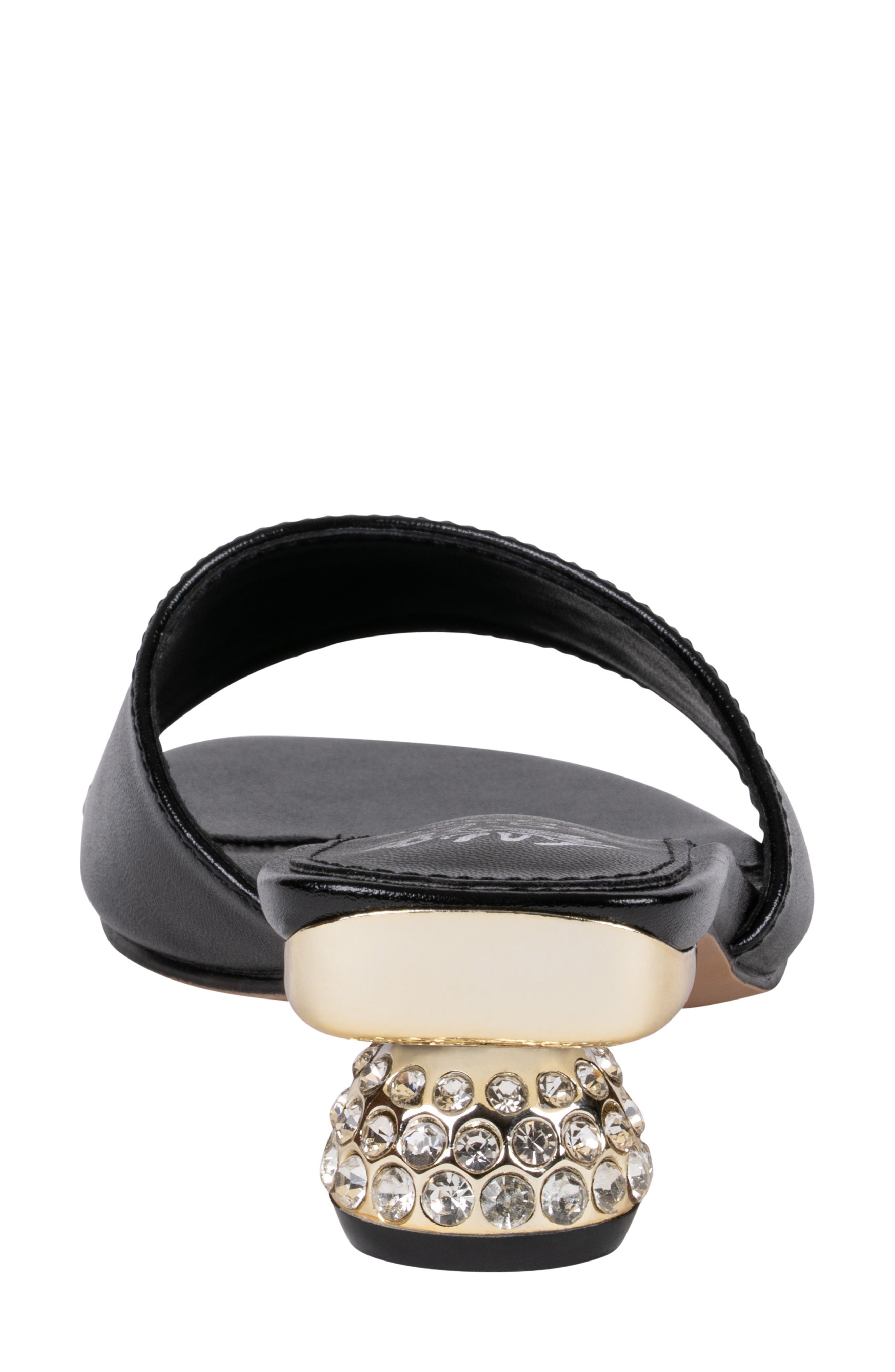 Noho Crystal Embellished Heel Slide Sandal, Alternate, color, BLACK