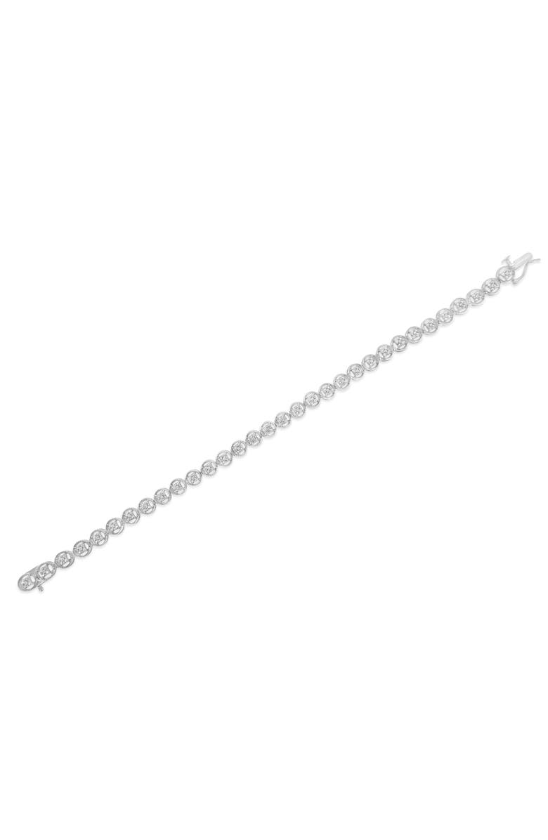 Haus of Brilliance Silver 1/4 Cttw Diamond Open Circle Wheel Link Tennis Bracelet, Alternate, color, Silver