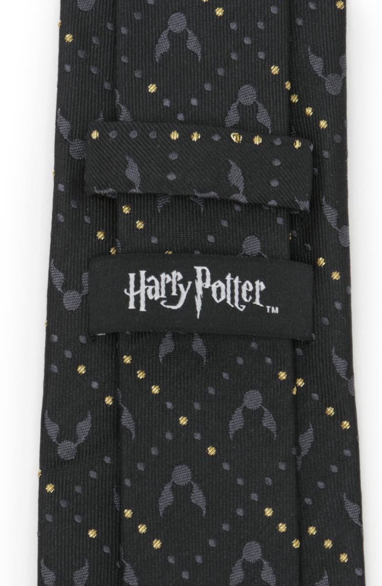 Cufflinks, Inc. Harry Potter Golden Snitch Silk Tie, Alternate, color, Black