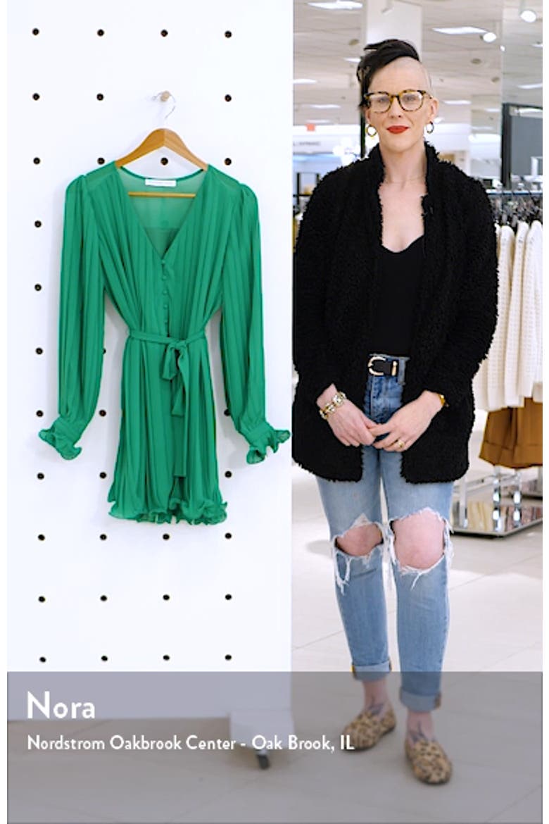 Pleated Ruffle Edge Long Sleeve Romper video
