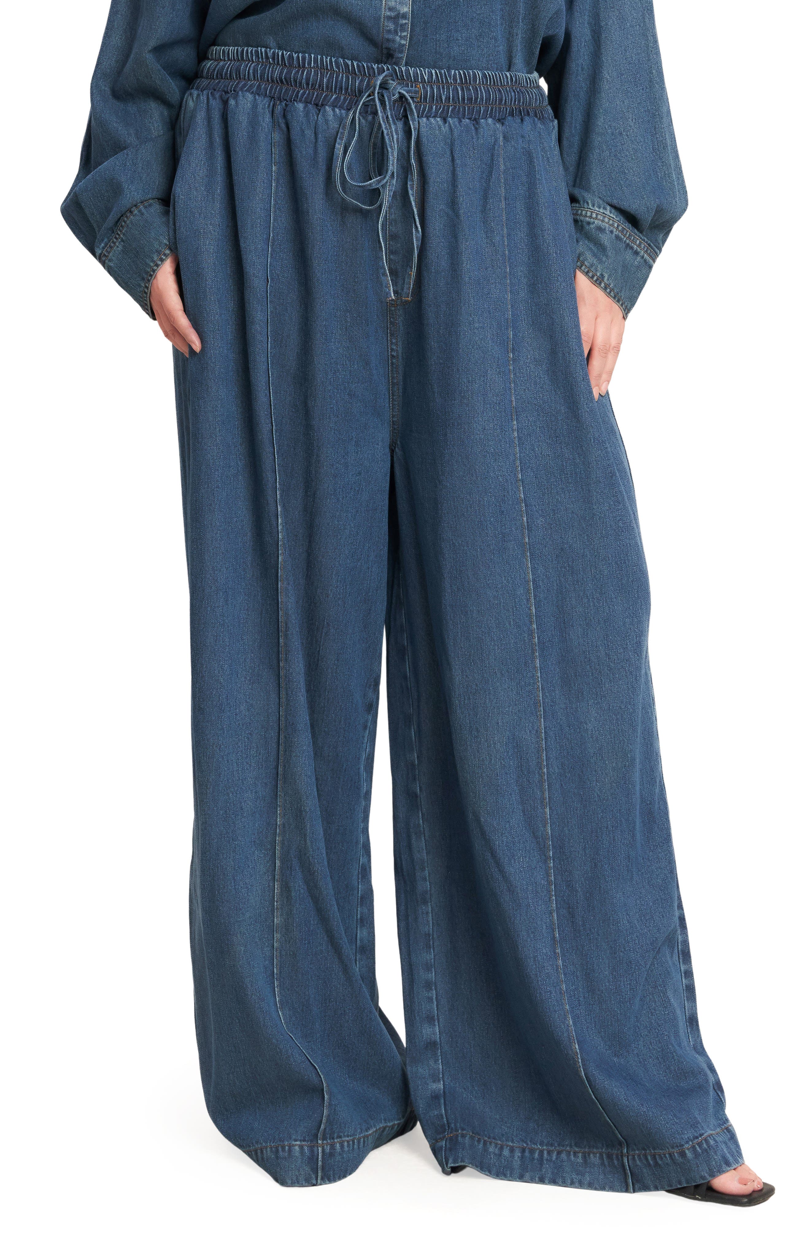 FLYING TOMATO Denim Pull-On Pants