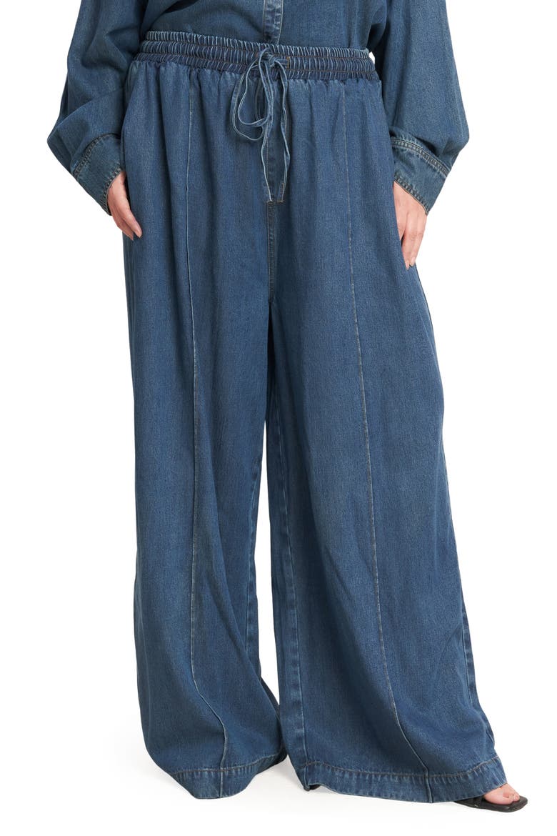 Denim Pull-On Pants, Main, color, INDIGO DENIM