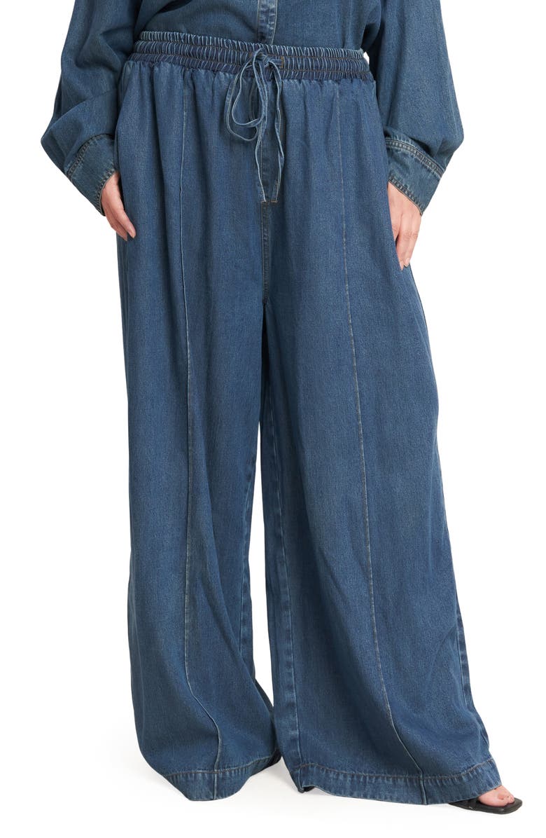 FLYING TOMATO Denim Pull-On Pants, Main, color, Indigo Denim