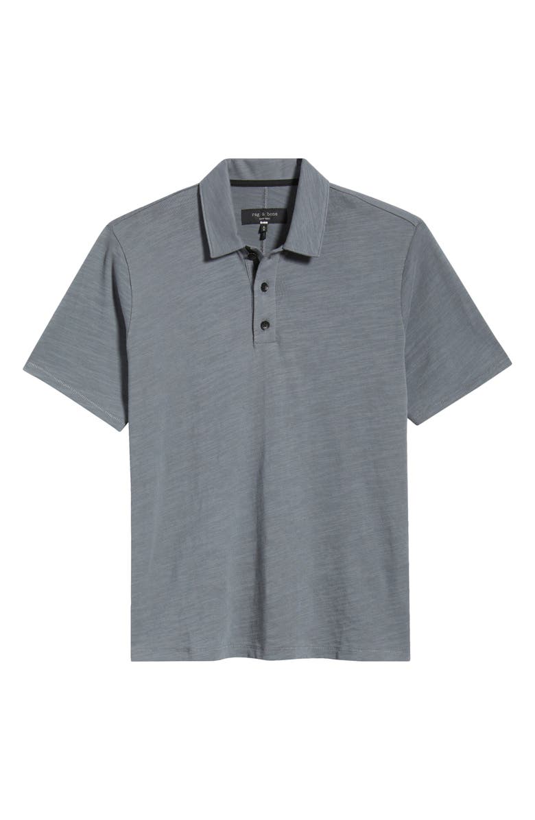 rag & bone Classic Flame Cotton Polo, Alternate, color, Sugar Grey